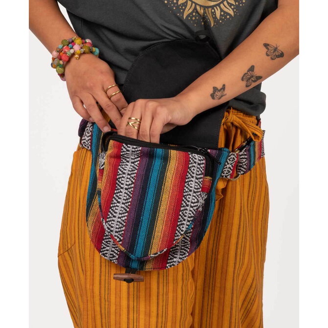 Soul Flower HIP BAG-HAPPY DAISY BLK