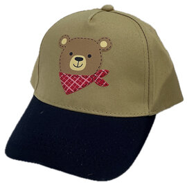 STEPHEN JOSEPH Cap - Infant Bear Bandana Khaki