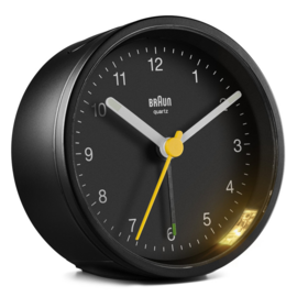 Ameico Clock - Alarm Round Black