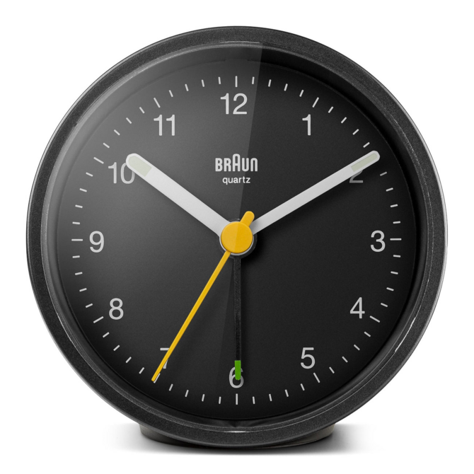 Ameico CLOCK-ALARM ROUND BLACK