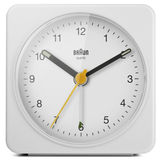Ameico CLOCK-TRAVEL ALARM LG WHITE