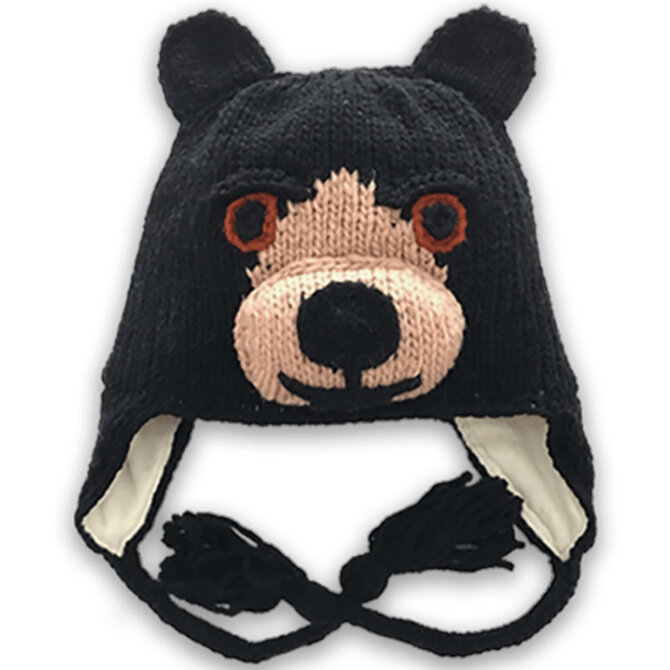 ART OF ECUADOR HAT-BLK BEAR YTH