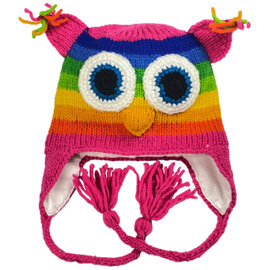 ART OF ECUADOR HAT-PINK OWL YTH