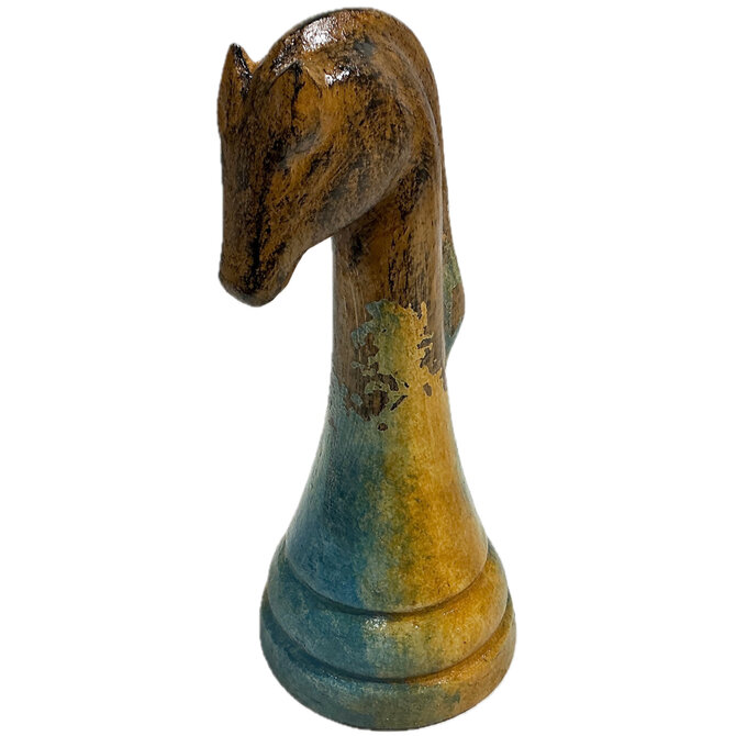 ARTISANS GALLERY CHESS PIECE-KNIGHT TQ/BRWN
