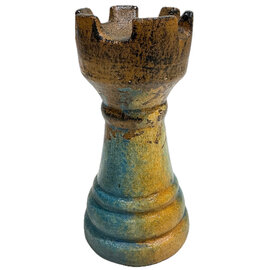 ARTISANS GALLERY CHESS PIECE-ROOK TQ/BRWN