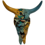 ARTISANS GALLERY BUFFALO SKULL-LIZARD DESIGN