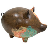 ARTISANS GALLERY PIG-CLAY BRWN/ORNG MTL TAIL