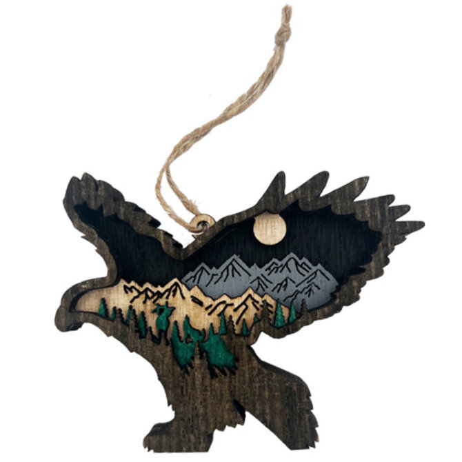 BARRY OWEN INC ORN-EAGLE LAYERED WD