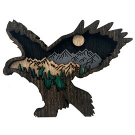 BARRY OWEN INC MAGNET-EAGLE LAYERED WOOD