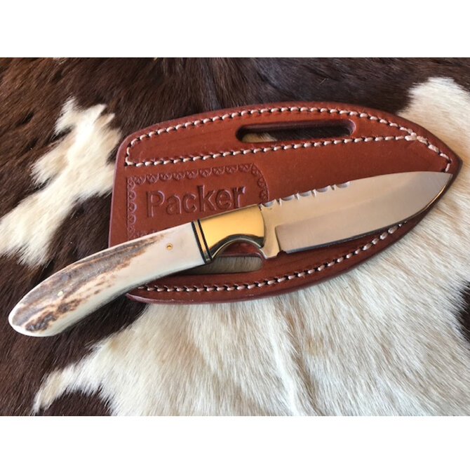 BARTO COLLECTABLES/HORNS FOR HEROS KNIFE-PACKER DROP POINT SS