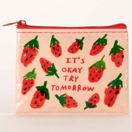 Blue Q COIN PURSE-IT'S OK TO TRY TOMORROW