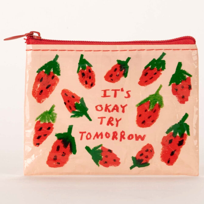 Blue Q COIN PURSE-IT'S OK TO TRY TOMORROW