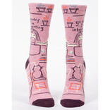 Blue Q SOCKS-GO AWAY INTROVERTING CREW