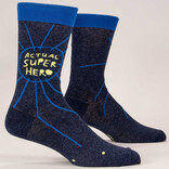 Blue Q M SOCKS-ACTUAL SUPERHERO