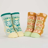 Blue Q SOCKS-BABY CUDDLE BUG/BOTH CRY