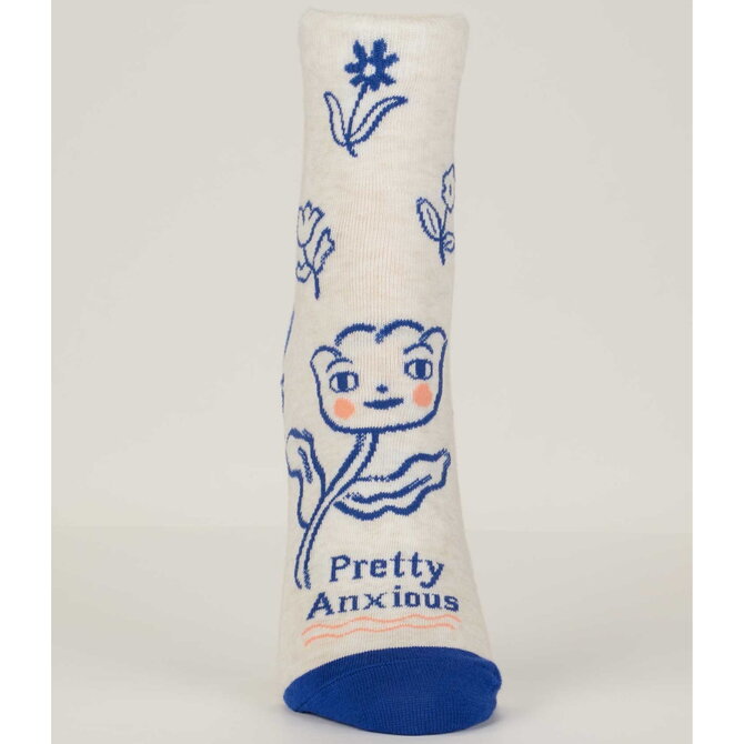 Blue Q SOCKS-ANKLE PRETTY ANXIOUS