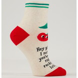 Blue Q SOCKS-ANKLE HEY GIRL HEY