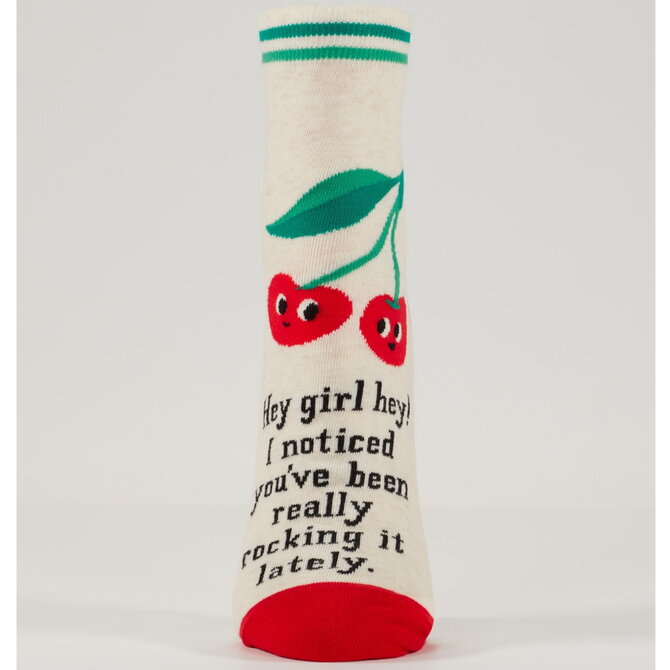 Blue Q SOCKS-ANKLE HEY GIRL HEY