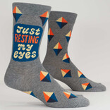 Blue Q SOCKS-RESTING MY EYES MENS