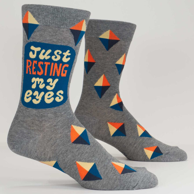 Blue Q SOCKS-RESTING MY EYES MENS