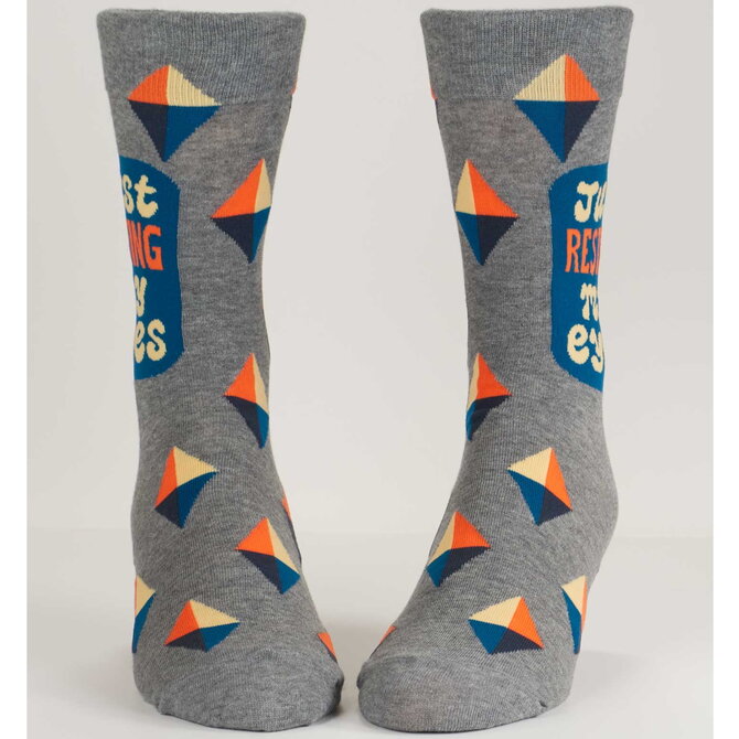 Blue Q SOCKS-RESTING MY EYES MENS