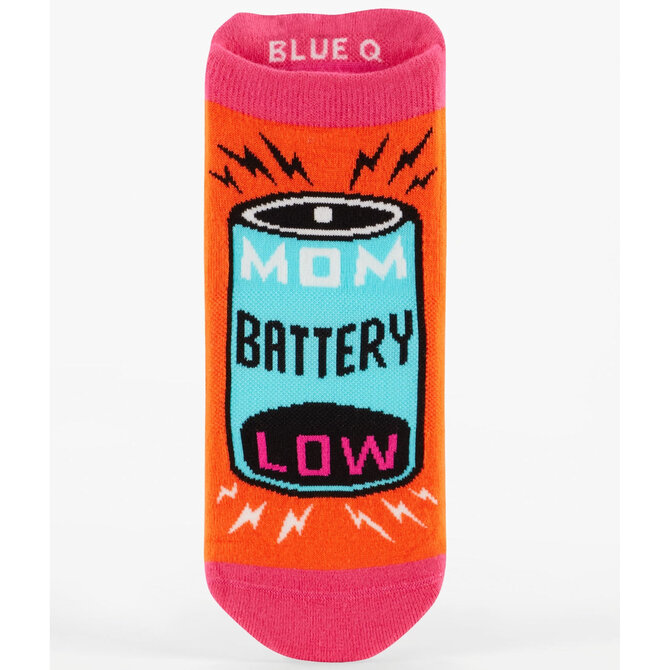 Blue Q SOCKS-SNEAKER MOM BATTERY S/M
