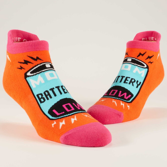 Blue Q SOCKS-SNEAKER MOM BATTERY S/M