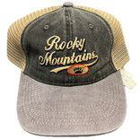 CAPSMITH Cap - Rocky Mountain Script Paw Gray/Charcoal/Khaki