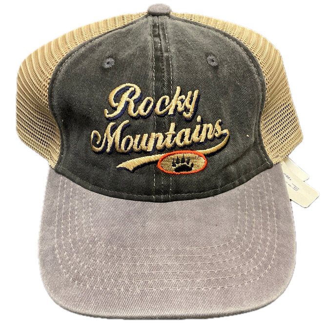 CAPSMITH Cap - Rocky Mountain Script Paw Gray/Charcoal/Khaki