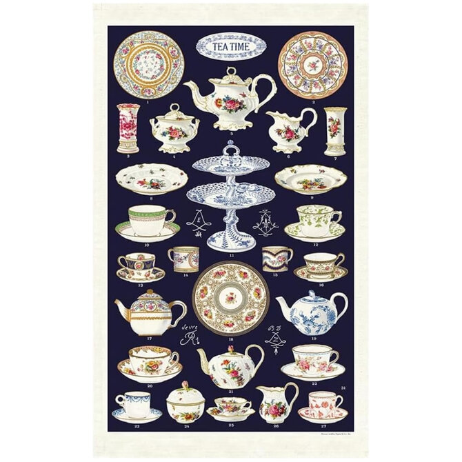 Cavallini Papers/co Inc Tea Towel - Tea Time
