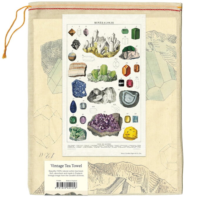 Cavallini Papers/co Inc *Tea Towel - Mineralogy