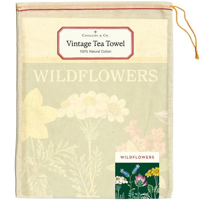 Cavallini Papers/co Inc Tea Towel - Wildflowers 2