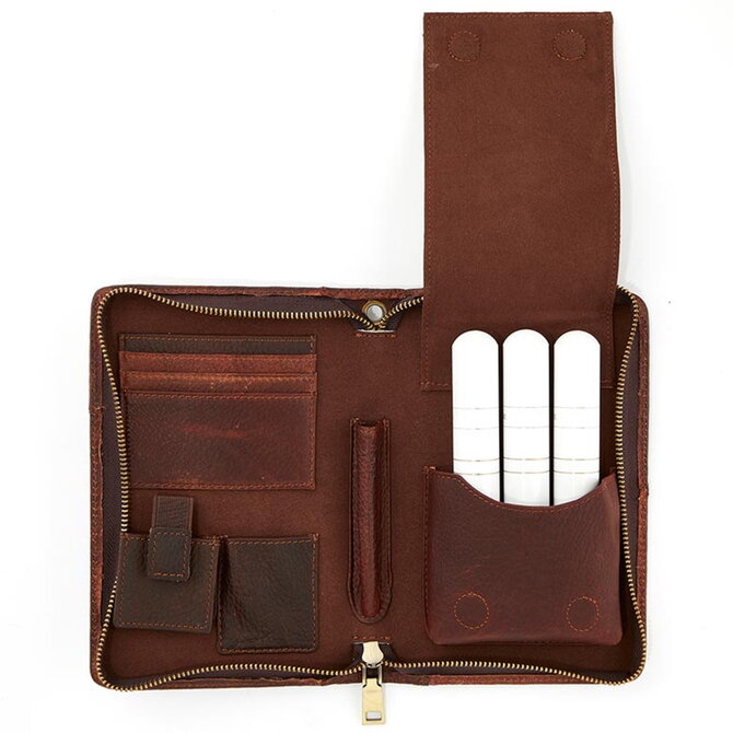 COLE WHEELER Cigar Case - Leather Travel