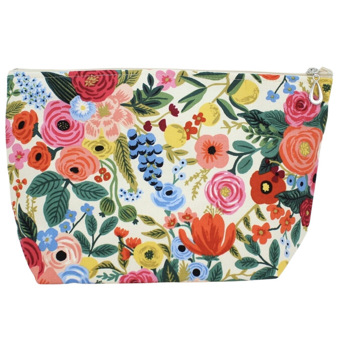 Dana Herbert Accessories *BAG-LG MAKEUP CRM/PNK FLORAL