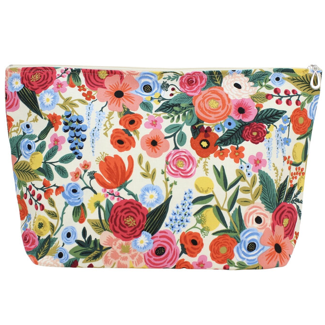 Dana Herbert Accessories *BAG-XL COSMETIC CRM/PNK FLORAL