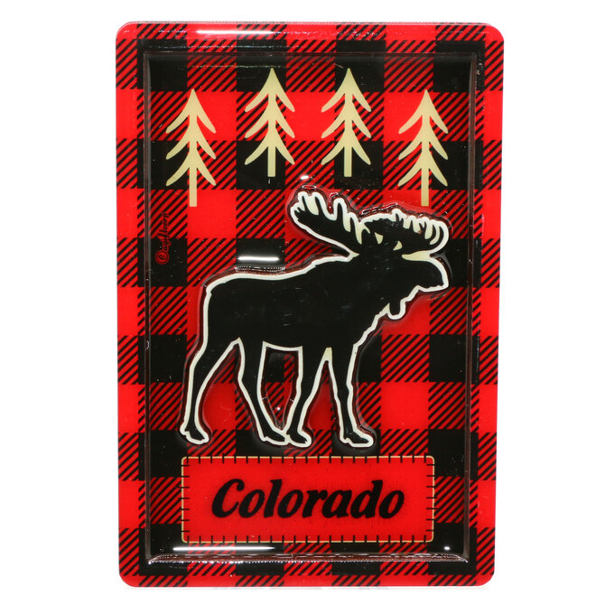 American Gift Corp MAG-MOOSE RED PLAID 2 LAYER