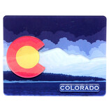 Magnet - Colorado Flag Clouds Laser Cut