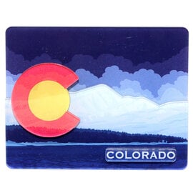 Magnet - Colorado Flag Clouds Laser Cut