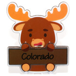 Lipman Gifts Magnet - Moose w/ Sign Colorado