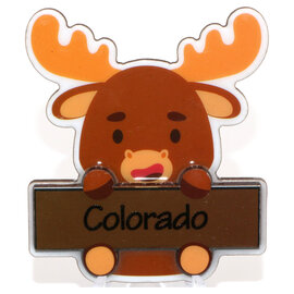 Lipman Gifts Magnet - Moose w/ Sign Colorado