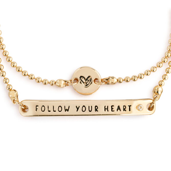 Demdaco/misc Product Jewelry - Bracelet - WP Follow Your Heart Layered