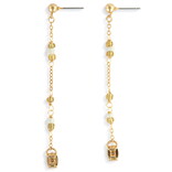 Demdaco/misc Product Jewelry - Earrings - Beaded White/Gold