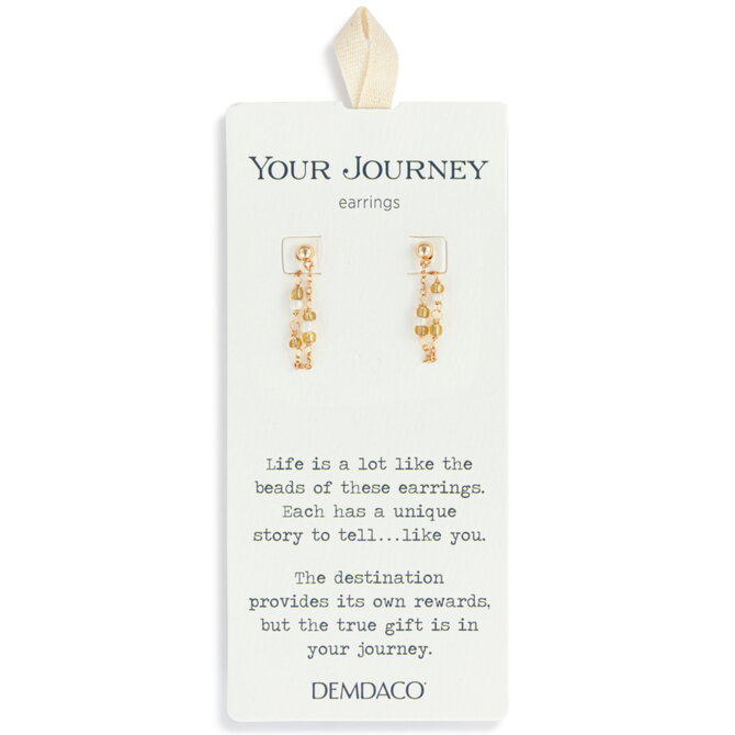 Demdaco/misc Product Jewelry - Earrings - Beaded White/Gold