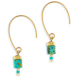 Demdaco/misc Product Jewelry - Earrings - Beaded Tile Turquoise