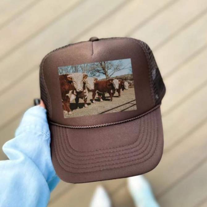 Hank & Scoot Hat - Hereford Herd Trucker