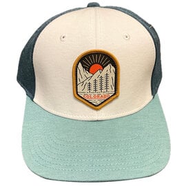 GREAT MOUNTAIN WEST Cap - Mappin Blue/White CO Sun/Trees/Peaks