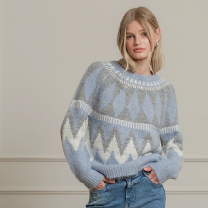 RAISONNEL Sweater - Alpine Diamond Jacquard