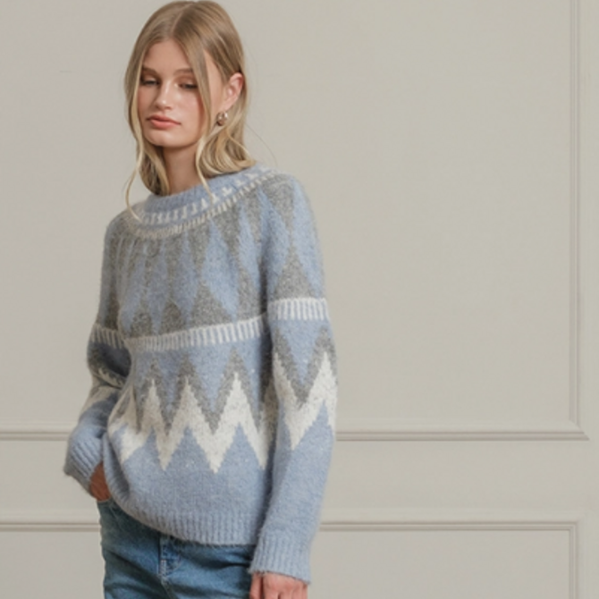 RAISONNEL Sweater - Alpine Diamond Jacquard
