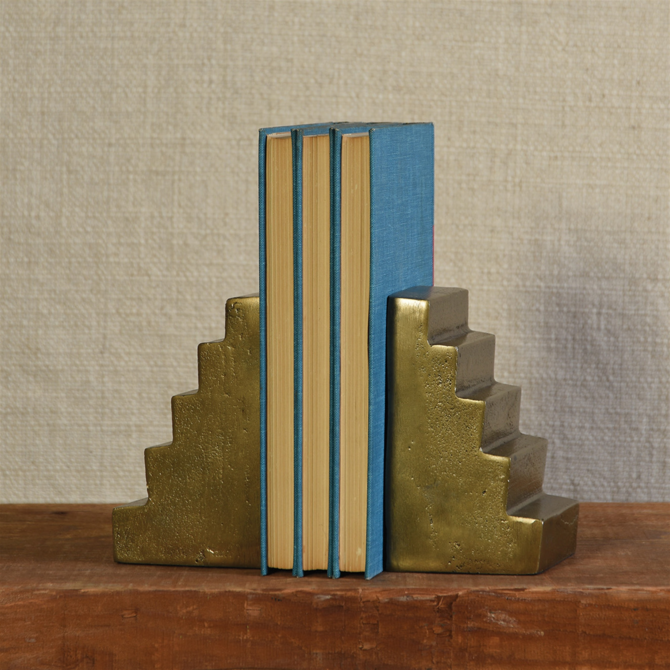 Home Art BOOKENDS-STAIR BRASS
