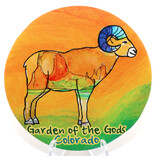 HOLLY SAGE ART Magnet - Garden of the Gods Ram Colorado